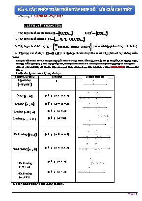 Bài tập Đại số Lớp 10 - Bài 4: Các phép toán trên tập hợp số (Có đáp án)
