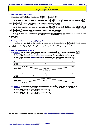Bài tập Đại số Lớp 12 - Chương 1 - Bài 2: Cực trị của hàm số - Chủ đề 1: Tìm cực trị của hàm số không có tham số