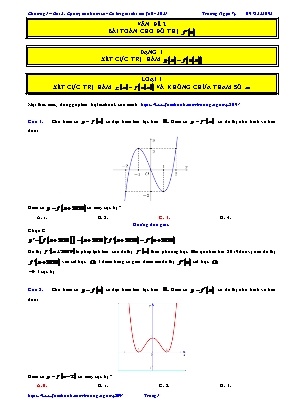 Bài tập Đại số Lớp 12 - Chương 1 - Bài 2: Cực trị của hàm số - Chủ đề 4, Vấn đề 2: Bài toán cho đồ thị f(x)