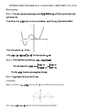 Bài tập Đại số Lớp 12 - Tính đơn điệu hàm hợp dựa vào đồ thị và biểu thức của F’(x)