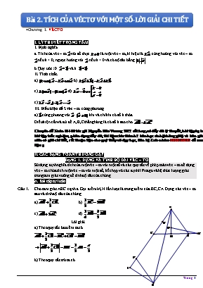 Bài tập Hình học Lớp 10 - Bài 2: Tích của véctơ với một số (Có đáp án)