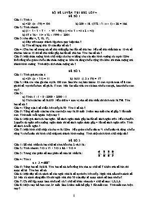 Bộ đề luyện thi học sinh giỏi môn Toán Lớp 4