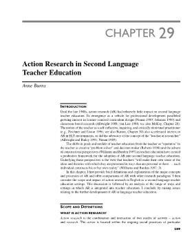 Action research in second language teacher education