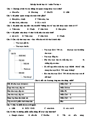 Bài tập ôn thi học kì 1 môn Tin học 4