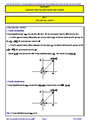 Bài tập Hình học 10 - Chương 7: Phương pháp tọa độ trong mặt phẳng - Trắc nghiệm có lời giải chi tiết theo chương trình mới 2022
