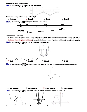 Bài tập Tính đơn điệu của hàm số - Toán học 12