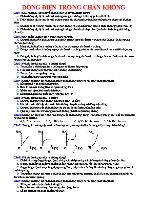 10 Câu trắc nghiệm Vật lý lớp 12 về dòng điện trong chân không (Có đáp án)