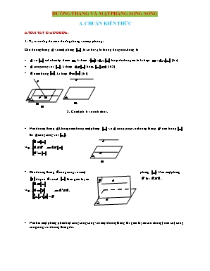 Bài tập Tự luận Toán 11 - Đường thẳng và mặt phẳng song song (Có lời giải)