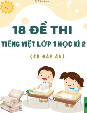Bộ 18 Đề thi Tiếng Việt Lớp 1 Học kì 2 (Có đáp án)