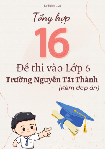 Tổng hợp 16 Đề thi vào Lớp 6 trường Nguyễn Tất Thành (Kèm lời giải)