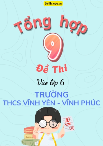 Tổng hợp 9 Đề thi vào Lớp 6 trường THCS Vĩnh Yên - Vĩnh Phúc (Kèm lời giải)