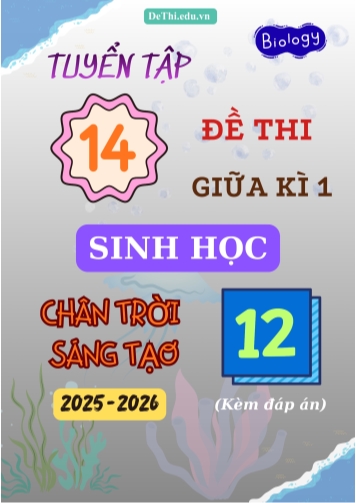 Tuyển tập 14 Đề thi giữa kì 1 năm học 2025-2026 môn Sinh học 12 CTST (Kèm đáp án)