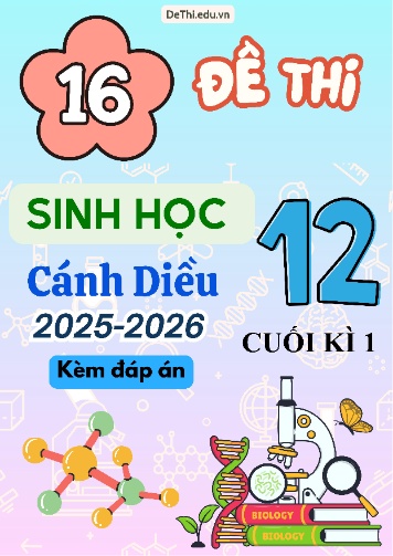Tuyển tập 16 Đề thi cuối kì 1 năm học 2025-2026 môn Sinh học 12 Cánh Diều (Kèm đáp án)