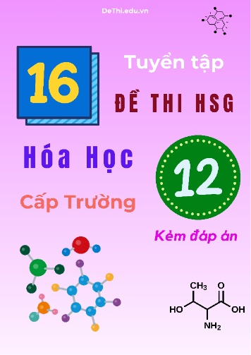 Tuyển tập 16 Đề thi HSG cấp Trường môn Hóa học 12 (Kèm đáp án)