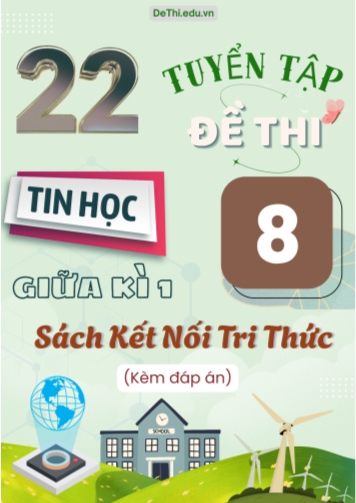 Tuyển tập 22 Đề thi giữa học kì 1 môn Tin học Lớp 8 Kết Nối Tri Thức (Kèm đáp án)