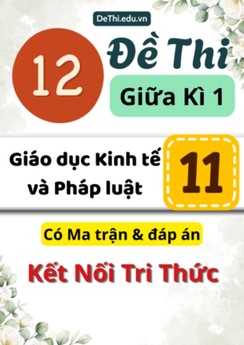 12 Đề thi giữa kì 1 Giáo dục Kinh tế và Pháp luật Lớp 11 có Ma trận & đáp án (Kết nối tri thức)