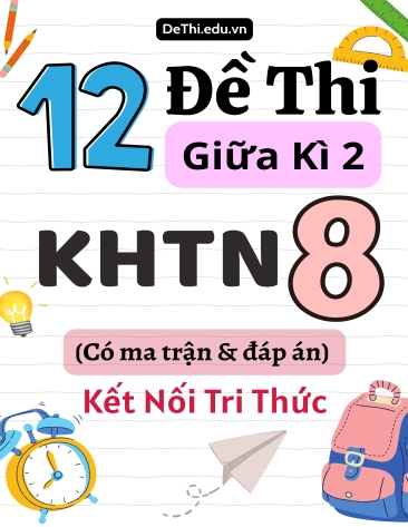 12 Đề thi giữa kì 2 Khoa học tự nhiên lớp 8 có ma trận & đáp án (Kết nối tri thức)