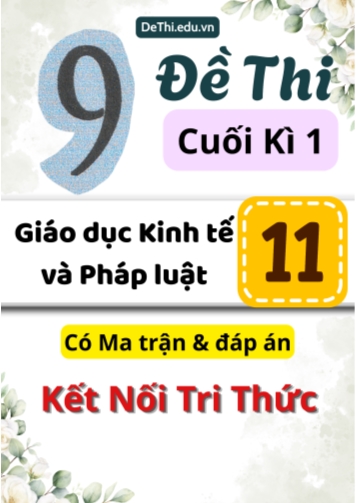 9 Đề thi cuối kì 1 Giáo dục Kinh tế và Pháp luật Lớp 11 có Ma trận & đáp án (Kết nối tri thức)